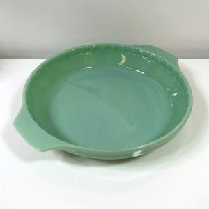 FIRE KING Anchor Hocking Jadeite Green Pie Plate
